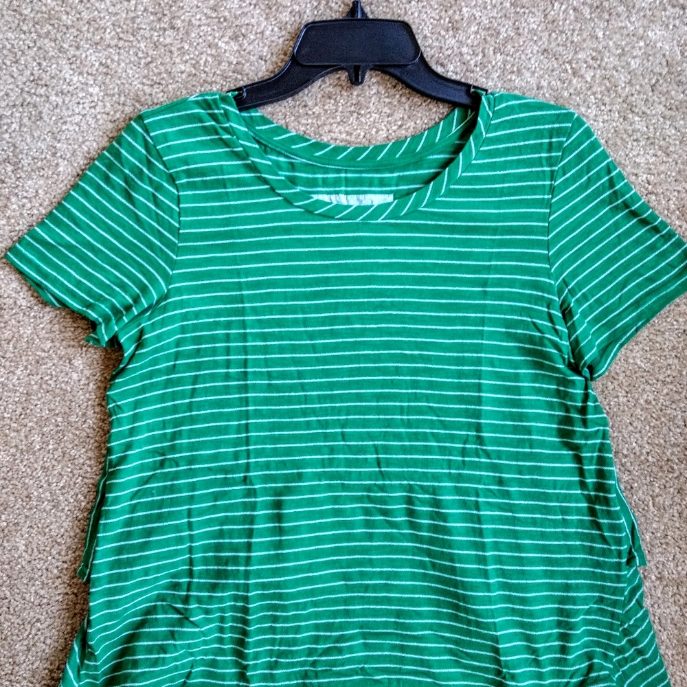 Anthropologie Stipe Ruffle Tee